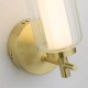 Бра Searchlight 26253SB Mod LED Wall Light, Satin Brass Metal, Opal Acrylic & Clear, 8 Вт, 710 лм, 3000К