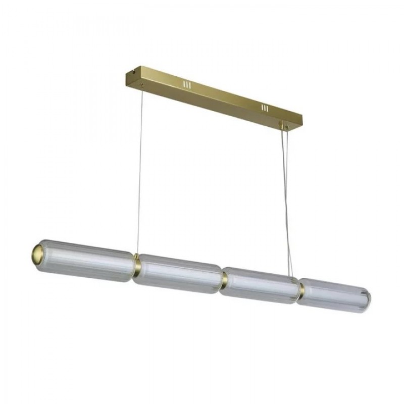 Підвісний світильник Searchlight 26254SB Mod LED Pendant, Satin Brass Metal, Opal Acrylic & Clear Gla, 26 Вт, 2402 лм, 3000К