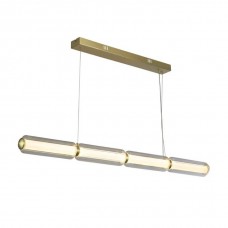 Підвісний світильник Searchlight 26254SB Mod LED Pendant, Satin Brass Metal, Opal Acrylic & Clear Gla, 26 Вт, 2402 лм, 3000К