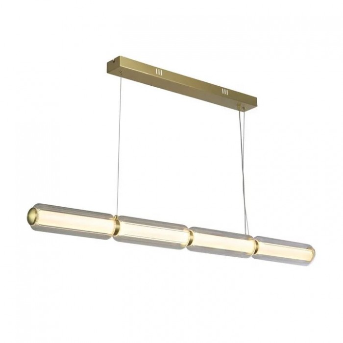 Підвісний світильник Searchlight 26254SB Mod LED Pendant, Satin Brass Metal, Opal Acrylic & Clear Gla, 26 Вт, 2402 лм, 3000К
