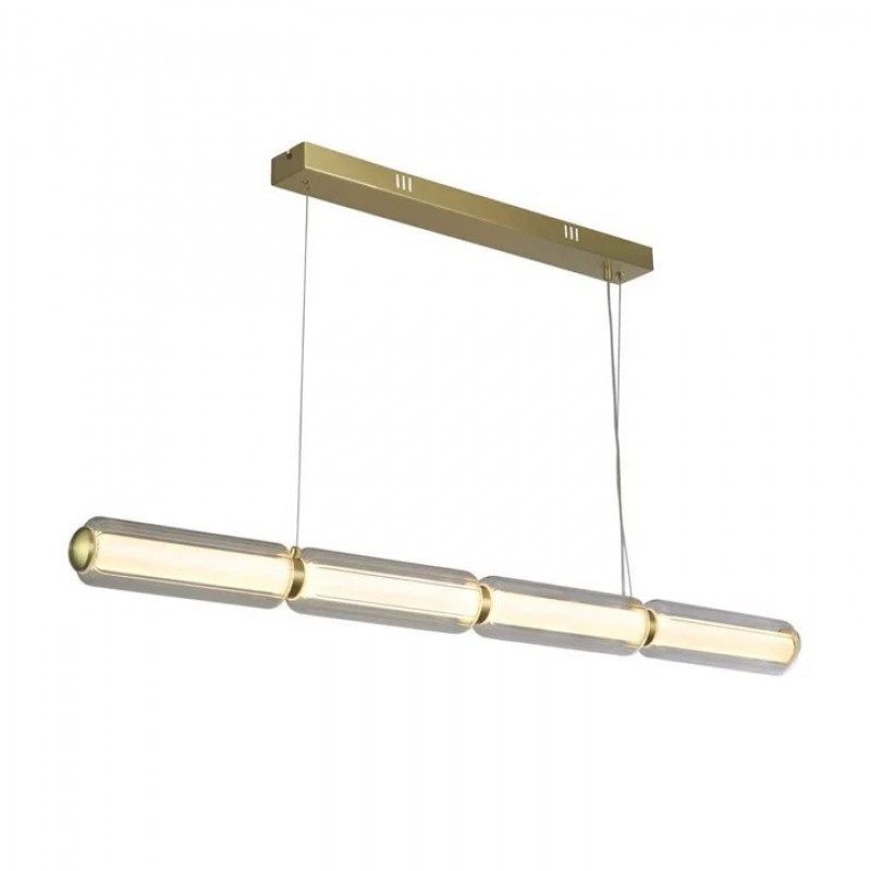 Підвісний світильник Searchlight 26254SB Mod LED Pendant, Satin Brass Metal, Opal Acrylic & Clear Gla, 26 Вт, 2402 лм, 3000К