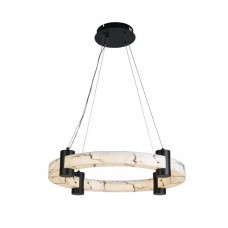 Люстра Searchlight 10868-1BK Moonbeam LED Pendant, Black Metal & Marbleised Resin, 29 Вт, 1546 лм, 3000К
