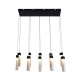 Підвісний світильник Searchlight 10879-10BK Moonbeam 10Lt Pendant, Black Metal & Marbleised Resin, 56 Вт, 1012 лм, 3000К