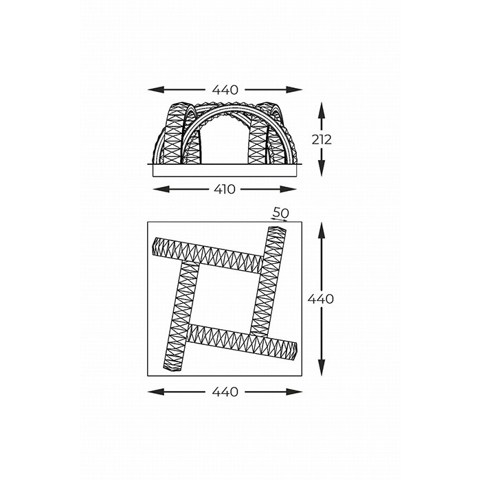 Люстра - Zuma Line MX3274-4-3GT Tula, 27.5 Вт, 3200 лм, 2700K-6000K