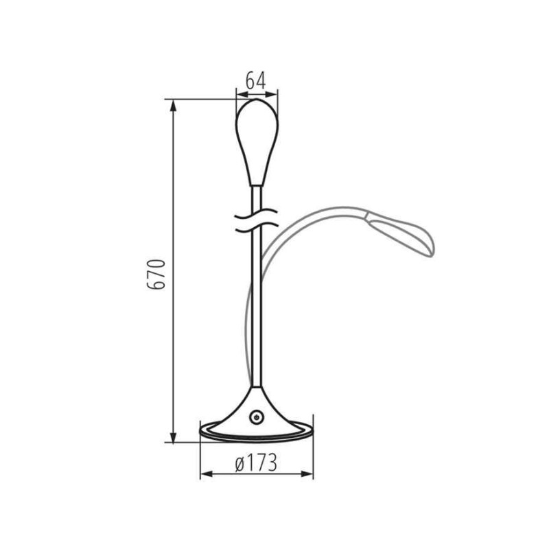 Настольная лампа Kanlux 22343 Franco II LED B, 6.8 Вт, 590 лм, 3000К