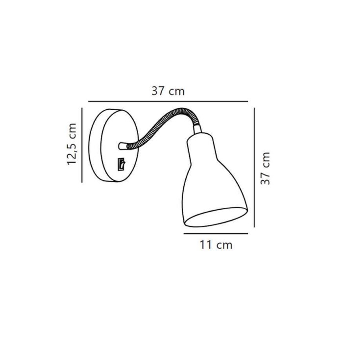 Бра, настенный светильник Nordlux 2512741003 Cyclone E14 1x15W IP20 черный