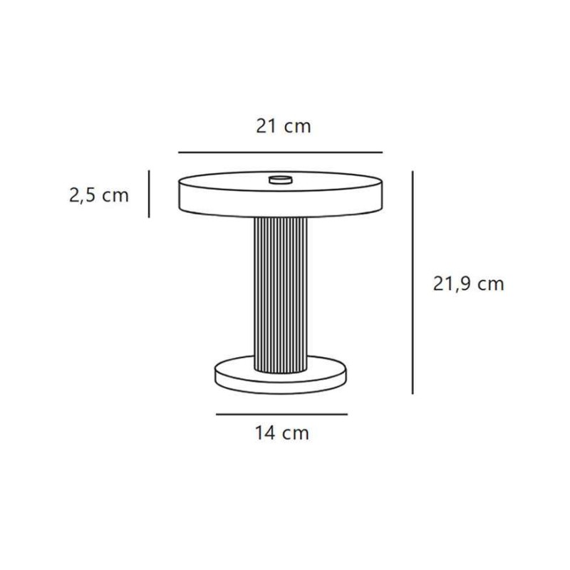 Настольная лампа с аккумулятором Nordlux 2520135001 Trezzi LED 1x5W 3000K 225Lm IP20 белая