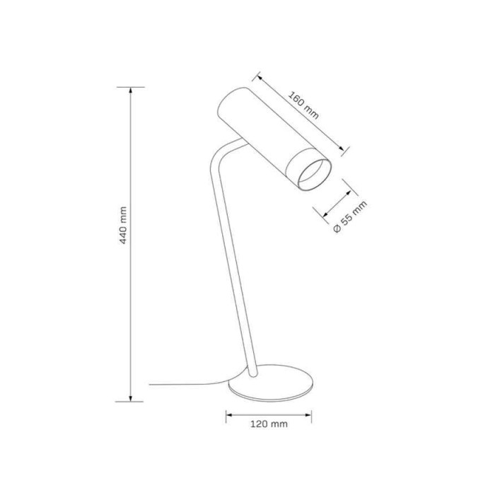 Настольная лампа Goldlux 326034 Fado GU10 1x10W IP20 черная