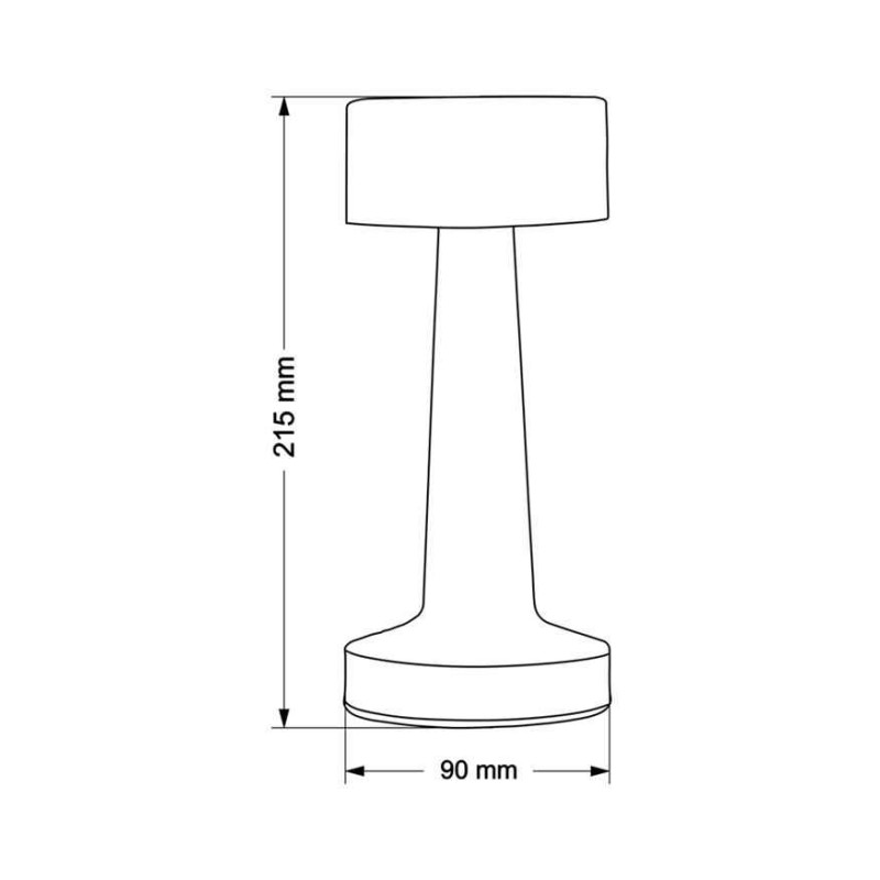 Настільна лампа з акумулятором Goldlux 327512 Simply LED 2700K+4000K+6500K IP20 срібна