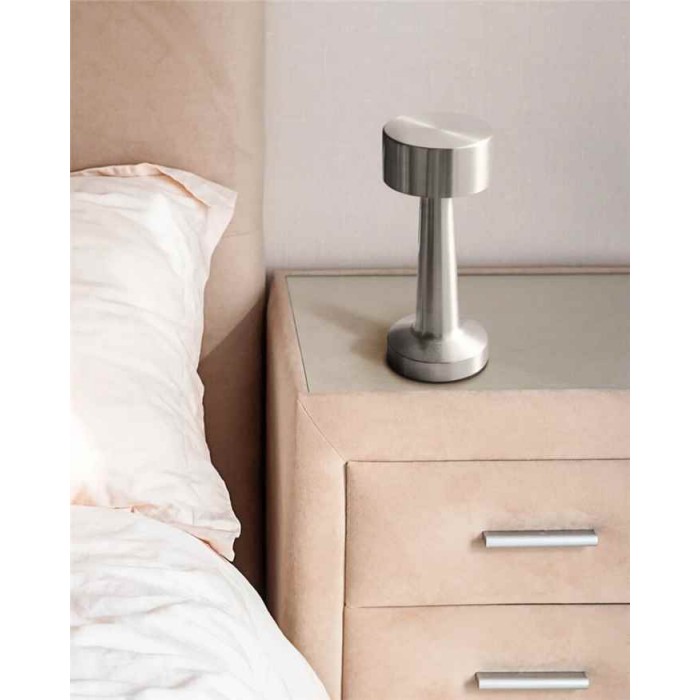 Настольная лампа с аккумулятором Goldlux 327512 Simply LED 2700K/4000K/6500K IP20 серебристая