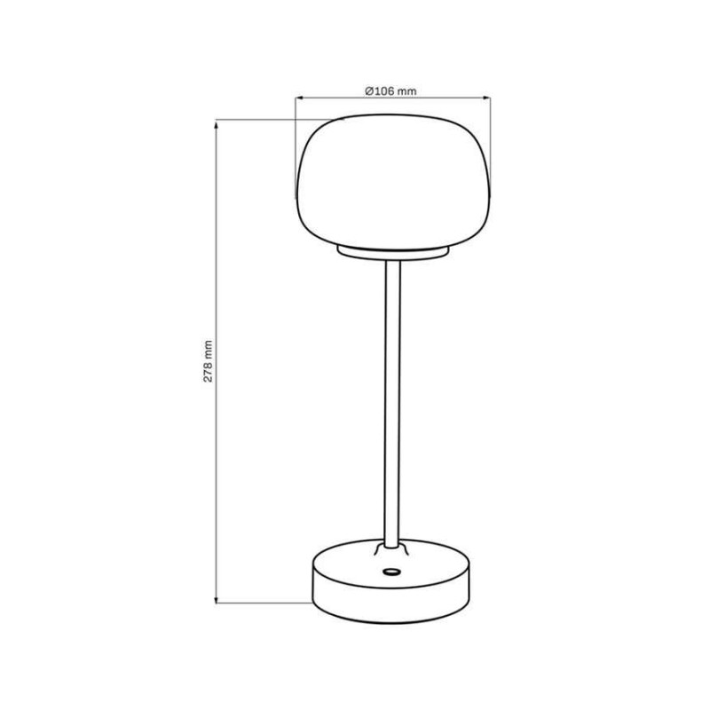 Настільна лампа з акумулятором Goldlux 329868 Rimini LED 1x1,8W 2700K 150Lm IP20 срібляста
