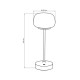 Настільна лампа з акумулятором Goldlux 329868 Rimini LED 1x1,8W 2700K 150Lm IP20 срібляста