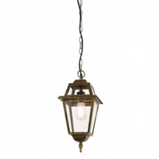 Підвісний світильник Searchlight 1526 New Orleans Pendant Lantern, Black Gold & Glass,IP44