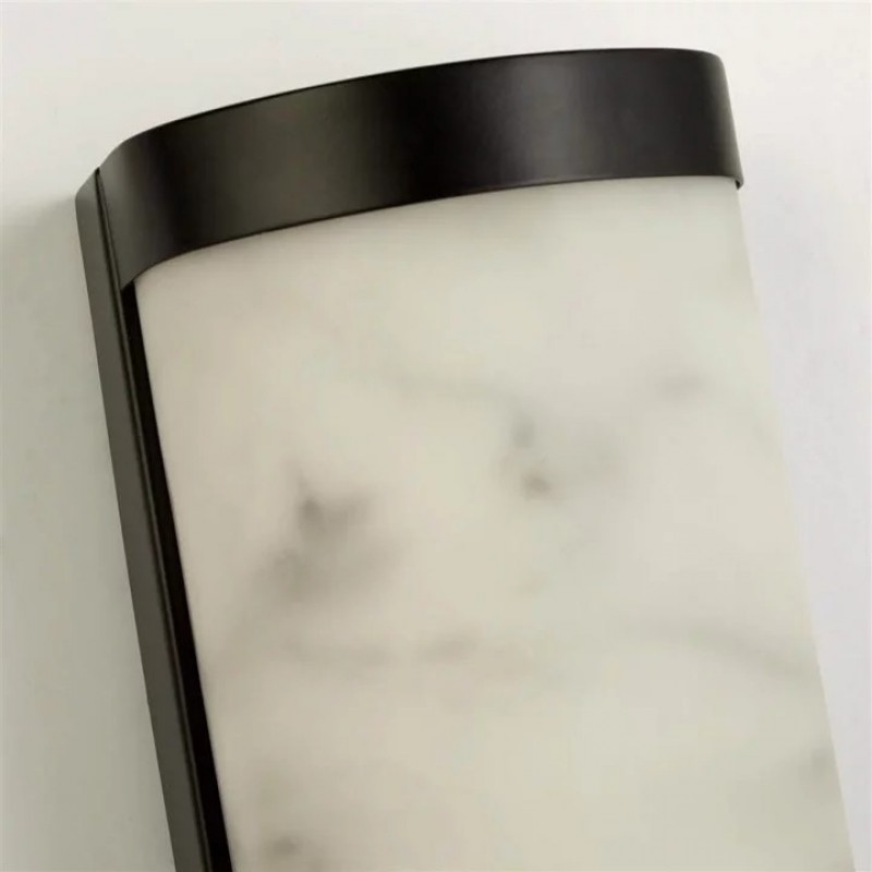Подсветка для зеркала Searchlight 10889BK Nile LED Wall Light, Matt Black Metal & Marrbleised Resin, 12 Вт, 370 лм, 3000К