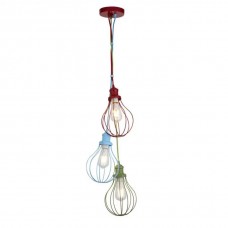 Підвісний світильник Searchlight 4683-3 Novelty 3Lt Pendant - Multi-Coloured Metal