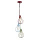 Підвісний світильник Searchlight 4683-3 Novelty 3Lt Pendant - Multi-Coloured Metal