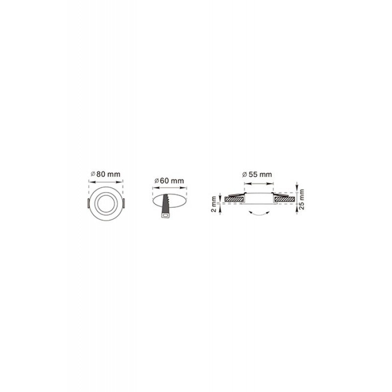 Точечный светильник Zuma Line OB2211CL01-GLD FINN