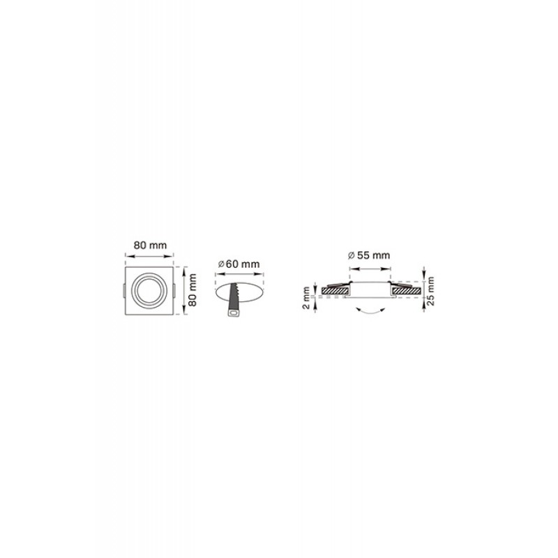 Точечный светильник Zuma Line OB2211CL02-BL FINN