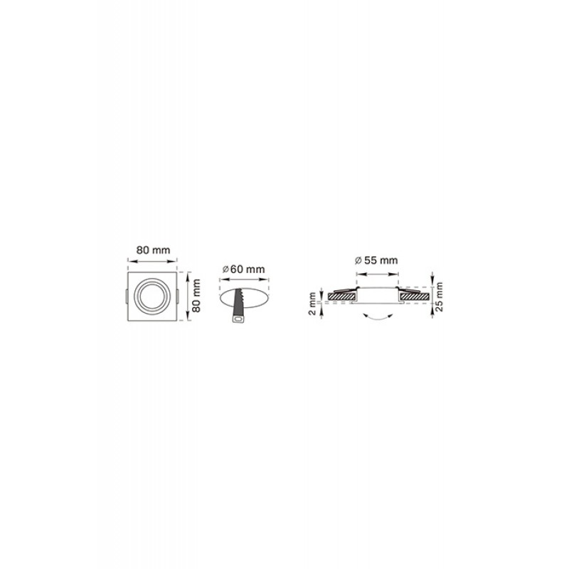 Точечный светильник Zuma Line OB2211CL02-GLD FINN