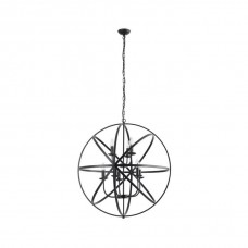Люстра Searchlight 2478-8BK Orbit 8Lt Pendant, Matt Black Metal