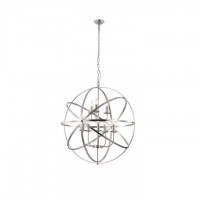 Люстра - Searchlight 2478-8SS Orbit 8Lt Pendant, Satin Silver Metal