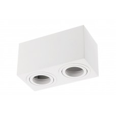 Точечный светильник накладной GTV OS-AV80160KW2-10 AVEIRO DUO, 2xGU10 MR16, IP20, алюминий, белый