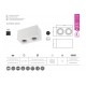 Точечный светильник накладной GTV OS-AV80160KW2-10 AVEIRO DUO, 2xGU10 MR16, IP20, алюминий, белый