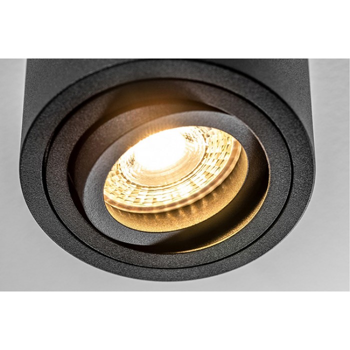 Точковий світильник накладний GTV OS-AV8085OK1-00 AVEIRO, 1xGU10 MR16, IP20, алюміній, чорний