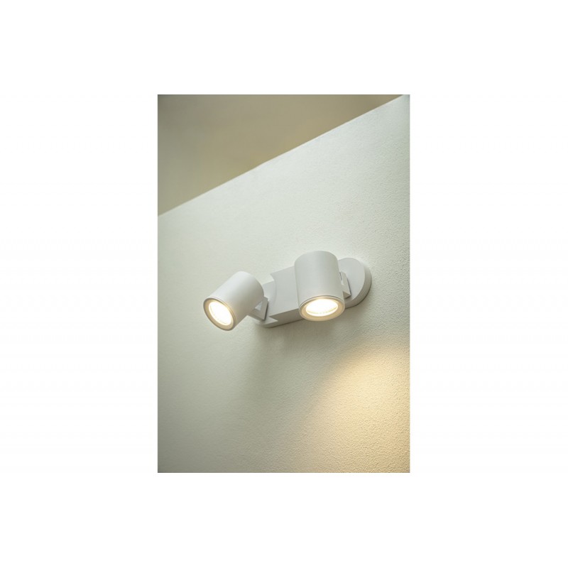 Накладной настенный потолочный накладной GTV OS-BLN50W2-10 BLINK, 2xGU10 MR16, макс.20Вт, 220-240В/50-60Гц IP20, поворот 300°, наклон 90°, белый алюминий