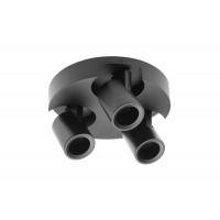 Накладной потолочно-настенный накладной GTV OS-BLN50W3-00 BLINK, 3xGU10 MR16, макс.20Вт, 220-240В/50-60Гц IP20, поворот 300°, наклон 90°, черный алюминий