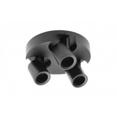 Накладной потолочно-настенный накладной GTV OS-BLN50W3-00 BLINK, 3xGU10 MR16, макс.20Вт, 220-240В/50-60Гц IP20, поворот 300°, наклон 90°, черный алюминий