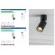 Светильник GTV OS-FRG20W-10-MINI FARGO MINI, 1xGU10 MR16, IP20, поворотный 270°, алюминий, белый