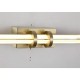 Подсветка для зеркала Searchlight 66412SB Parma LED Wall Light, Satin Brass Metal & Clear Glass, 10 Вт, 432 лм, 3000К