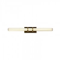 Підсвітка для дзеркала Searchlight 66412SB Parma LED Wall Light, Satin Brass Metal & Clear Glass, 10 Вт, 432 лм, 3000К