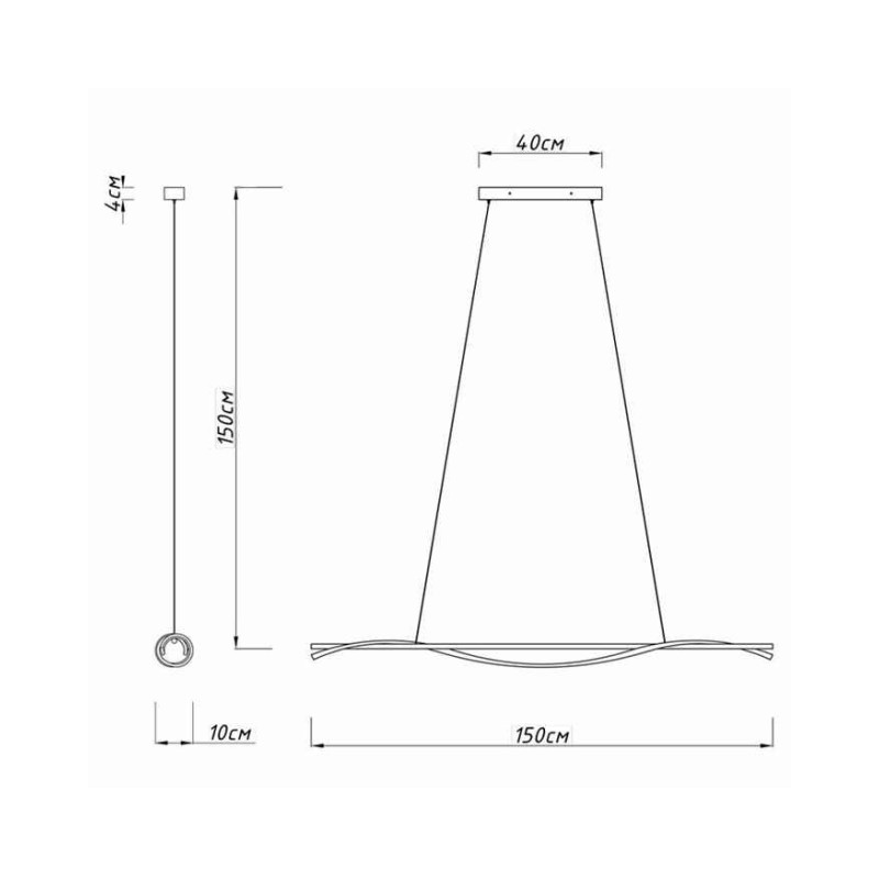 Подвесной светильник, люстра Imperium Light 7671150.05.92 Helix LED 1x20W 4000К IP20 черный