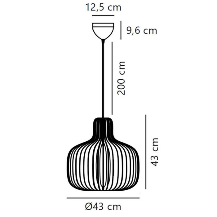 Підвісний світильник, люстра Nordlux 2512053003 Hazo E27 1x60W IP20 чорний