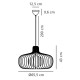 Подвесной светильник, люстра Nordlux 2512073003 Hazo E27 1x60W IP20 черный