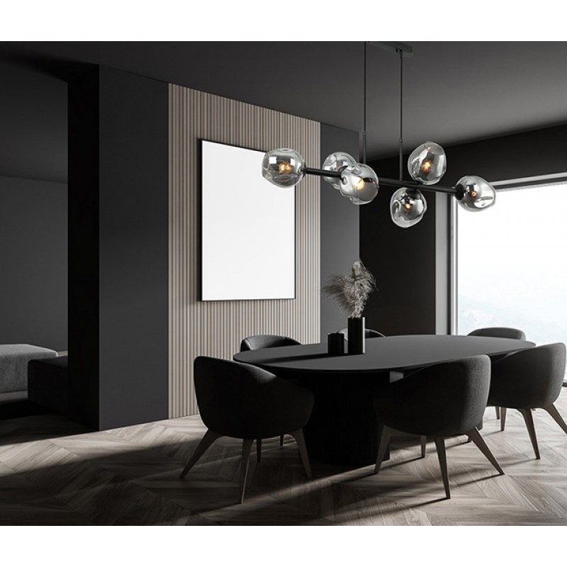 Люстра - Italux PND-30843-6 BK+SG Borgo