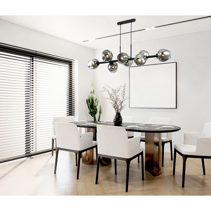 Люстра Italux PND-30843-8 BK+SG Borgo