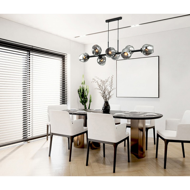 Люстра Italux PND-30843-8 BK+SG Borgo