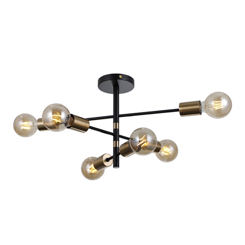 Люстра Italux PND-4025-6-BL-HBR Piansi
