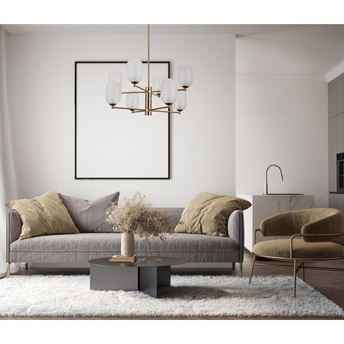 Люстра - Italux PND-4215-8A-HBR-SAT Perano