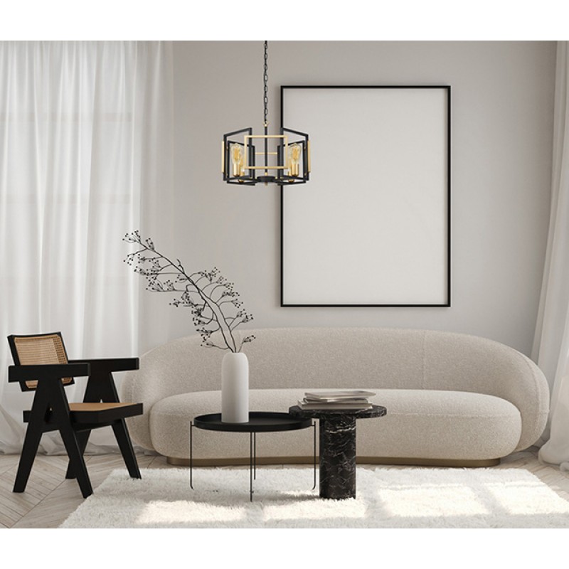 Люстра Italux PND-44003-4-BK-GD Primero