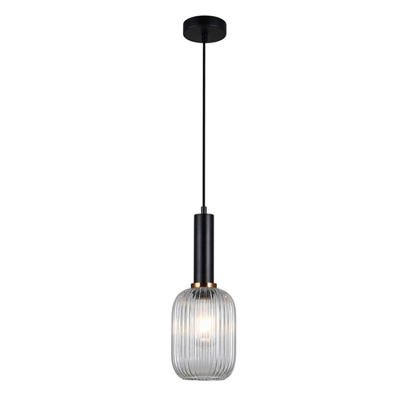 Подвесной светильник Italux PND-5588-1M-BK+CL Antiola