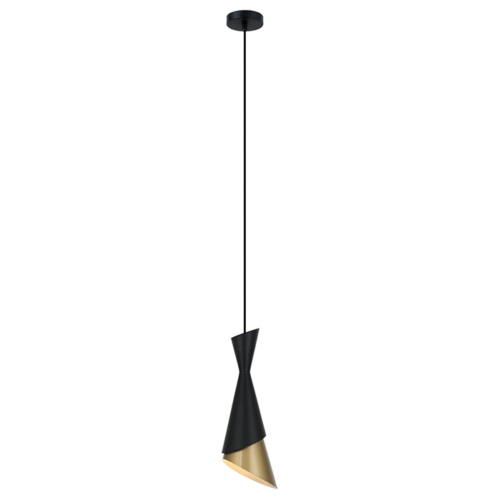 Подвесной светильник Italux PND-85949-1 BK+GD Malia