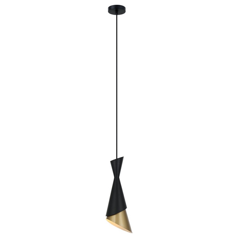 Підвісний світильник Italux PND-85949-1 BK+GD Malia