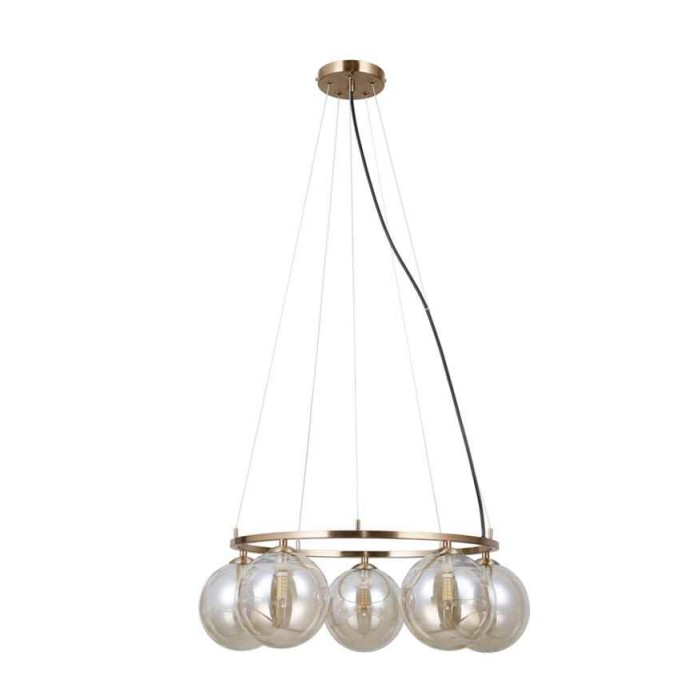 Подвесной светильник, люстра Italux PND-1098-5R-HB Molite G9 5x5W IP20 янтарный