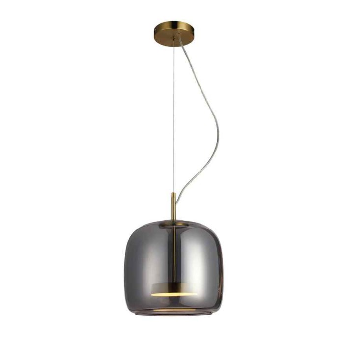 Светильник подвесной, люстра Italux PND-17760A-BRSS-SG Caste LED 1x10W 3000K 850Lm IP20 дымчатый