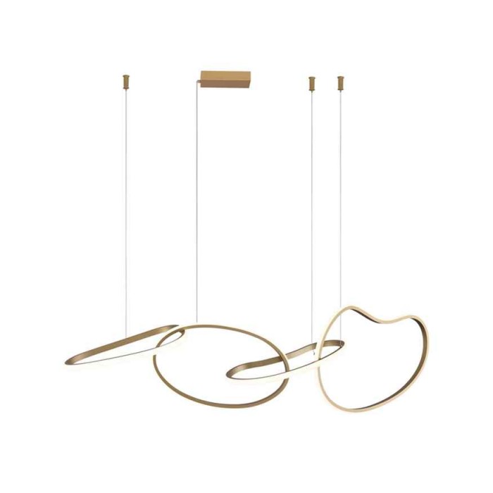 Подвесной светильник, люстра Italux PND-22412-S4-GD Fonte LED 3000K-6000K 5300Lm IP20 золотой