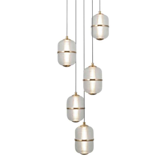 Підвісний світильник Italux PND-34375-5-BK Alani LED 5x28W 3000K 2184Lm IP20 чорний